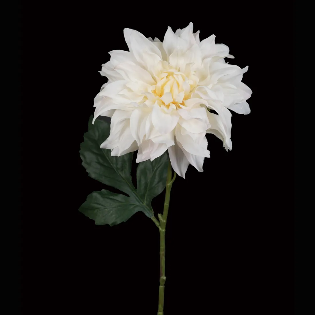 DAHLIA artificiel 60 cm blanc crème