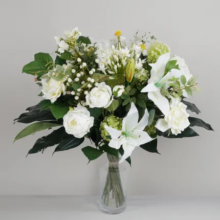 bouquet artificiel blanc 60 cm