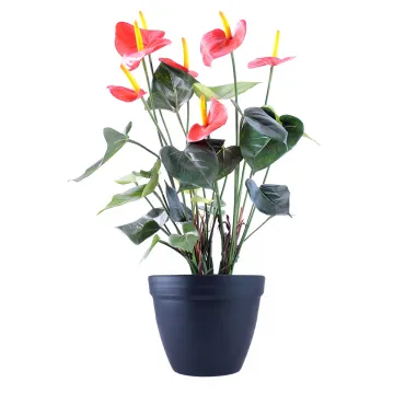 ANTHURIUM artificiel en pot H50 cm