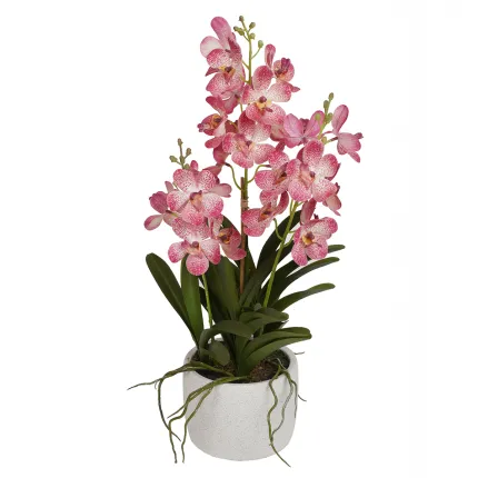 composition ORCHIDEE artificielle Vanda 60 cm rose
