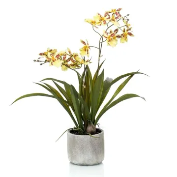ORCHIDEE artificielle oncidium en pot 47 cm jaune