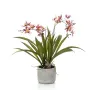 ORCHIDEE artificielle oncidium rose en pot 47 cm - vue  de face