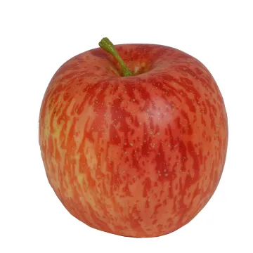 POMME artificielle rouge 8 cm - de profil