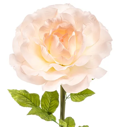 ROSE Géante artificielle 120 cm  pèche - détails