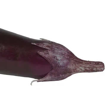 AUBERGINE artificielle 19 cm - détails pédoncule