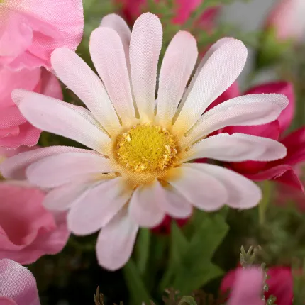 Bouquet artificiel CHAMPETRE 47 cm - marguerite