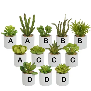 Succulente artificiel EN POT de 9 à 15 cm vendu par 3 - Avec différents modèles