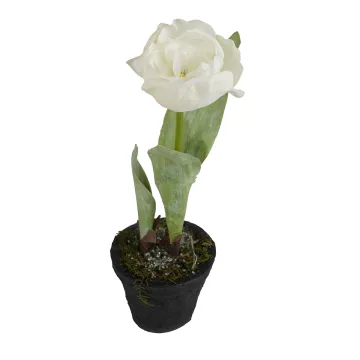 TULIPE artificielle en pot 26 cm - de face