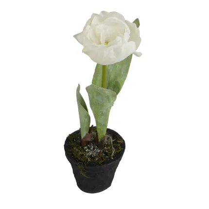 TULIPE artificielle en pot 26 cm - de face