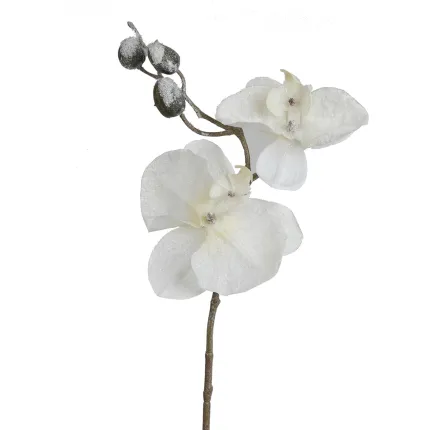 Orchidée PHALAENOPSIS artificielle givrée 72 cm