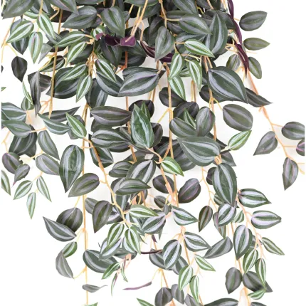 feuilles TRADESCANTIA artificiel vert violet 70 cm