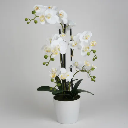 Orchidée PHALAENOPSIS artificielle en pot 60 ou 70 cm