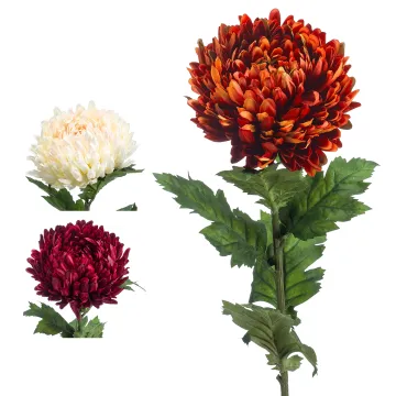CHRYSANTHEME pompon artificiel 75 cm