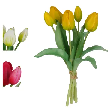 botte de 5 TULIPES artificielles 31 cm