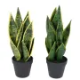 SANSEVIERIA artificiel 41 cm en pot - 2 couleurs