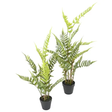 FOUGERE artificielle des bois plast en pot 65 et 80 cm - 2 tailles