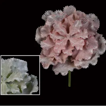 SUCCULENTE chou artificielle 16 cm - 2 couleurs