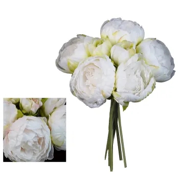 bouquet artificiel PIVOINE 32 cm - 2 couleurs