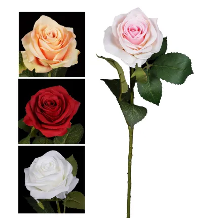 Ahlsen 12 PCS Roses Artificielles, 50cm Seule Longue Tige Fausse Rose Rouge 86209069