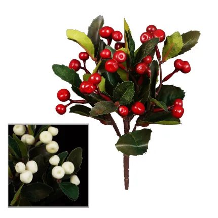 Baies artificielles 21 cm - 2 couleurs
