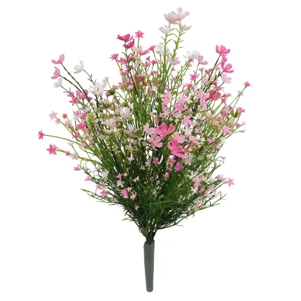bouquet artificiel CHAMPETRE 46 cm - rose