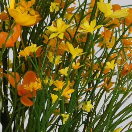 bouquet artificiel CHAMPETRE 46 cm jaune - fleurs