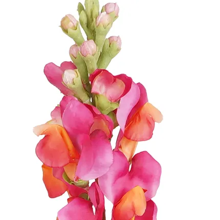 MUFLIER artificiel 78 cm - rose fuchsia orange - détails fleurons