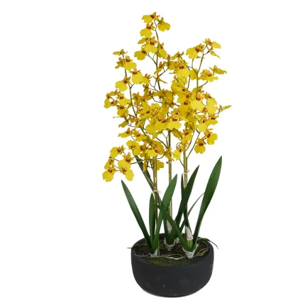 ORCHIDEE artificielle ONCIDIUM 70 cm en pot
