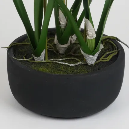 ORCHIDEE artificielle ONCIDIUM 70 cm en pot - contenant et tiges