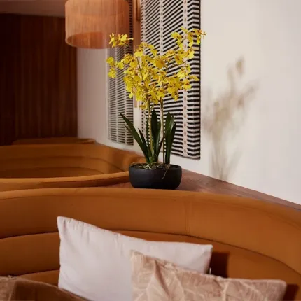 ORCHIDEE artificielle ONCIDIUM 70 cm en pot dans un salon - mis en situation