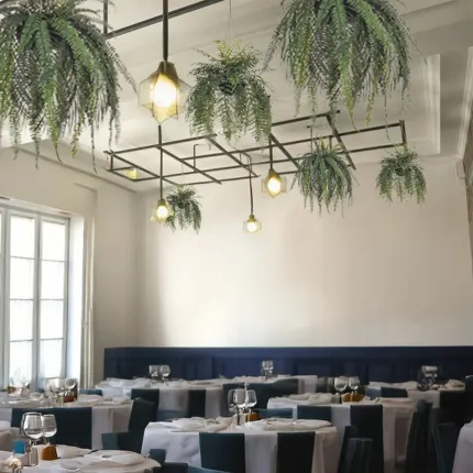 plante suspendue artificielle fougère plafond
