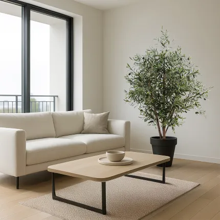 OLIVIER artificiel new buisson 170 cm dans un salon