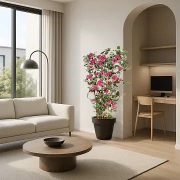 BOUGAINVILLEE artificiel PALISSADE  140 cm - dans un salon