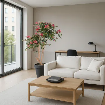 BOUGAINVILLEE artificiel racine 160 cm - dans un salon