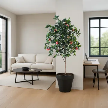 POMMIER artificiel large 180 cm - en situation dans un salon