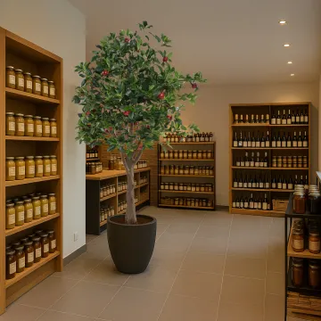 POMMIER artificiel large 250 cm- dans une épicerie