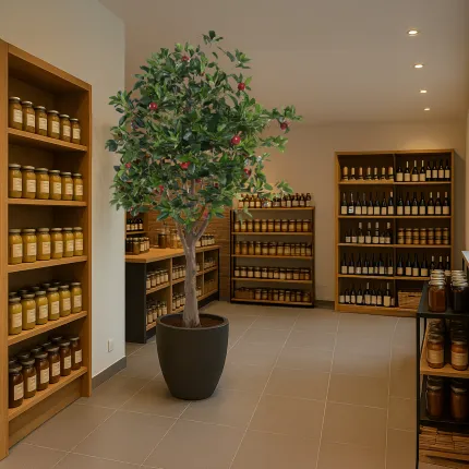 POMMIER artificiel large 250 cm- dans une épicerie