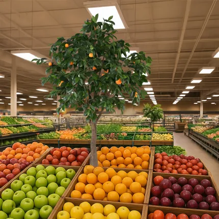 ORANGER artificiel arbre 250 cm - sur une étale