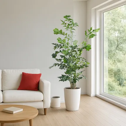 CARYOTA mitis artificiel ou palmier céleri 190 cm dans un salon