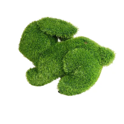 LAPIN en pelouse artificielle 45 cm - de coté
