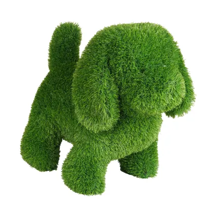 CHIEN en pelouse synthétique 45 cm - de  profil