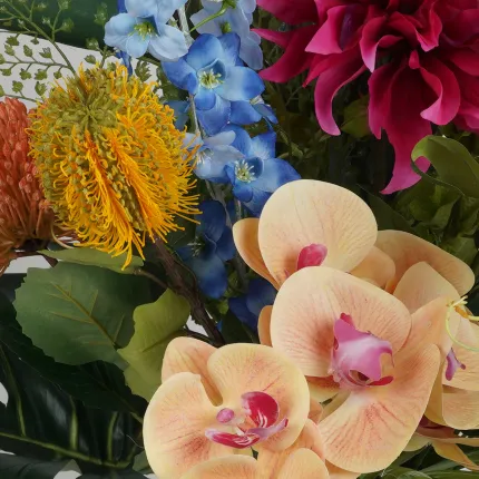 bouquet artificiel exotique 60 cm - orchidée