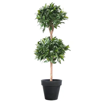 LAURIER SAUCE artificiel double boule 140 cm en pot