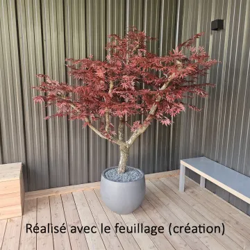 branche artificielle ERABLE 70 cm rouge automne  (Aralia)