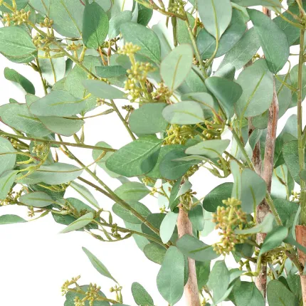 EUCALYPTUS artificiel avec baies 180 cm - feuilles et baies