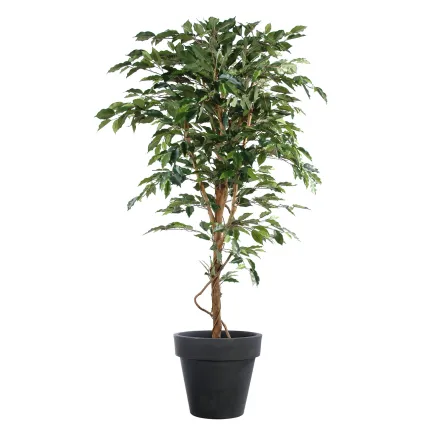 FICUS artificiel TRONC SIMPLE Grandes Feuilles  vert 120 à 270 cm