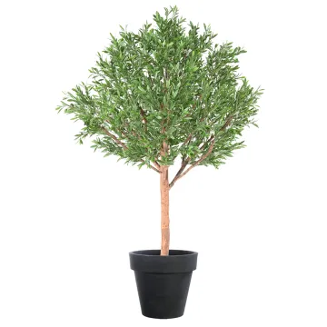 OLIVIER artificiel plast  tete large 210 cm  (olives ) en pot