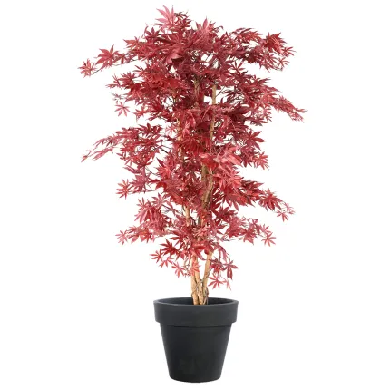 ERABLE artificiel DE LUXE (Aralia)  150 ou 180  cm automne rouge en pot