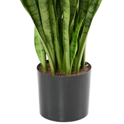 SANSEVIERIA artificiel vert 110 cm - pot fourni