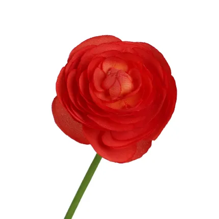 RENONCULE artificielle 65 cm 1 fleur et 1 bouton - détail fleur